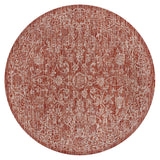 Hart Bohemian Textured Weave Floral Indoor/outdoor Round Rug