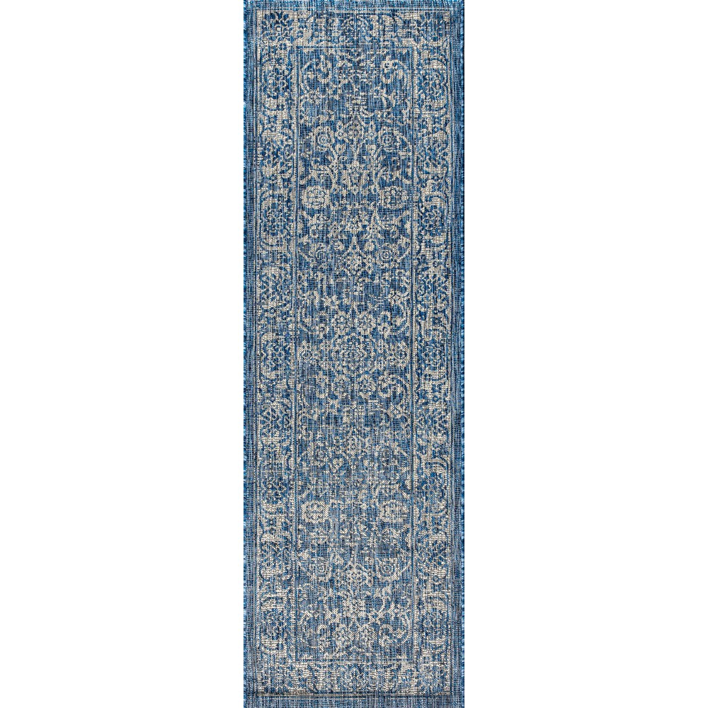 Hart Bohemian Textured Weave Floral Indoor/outdoor Runner Rug