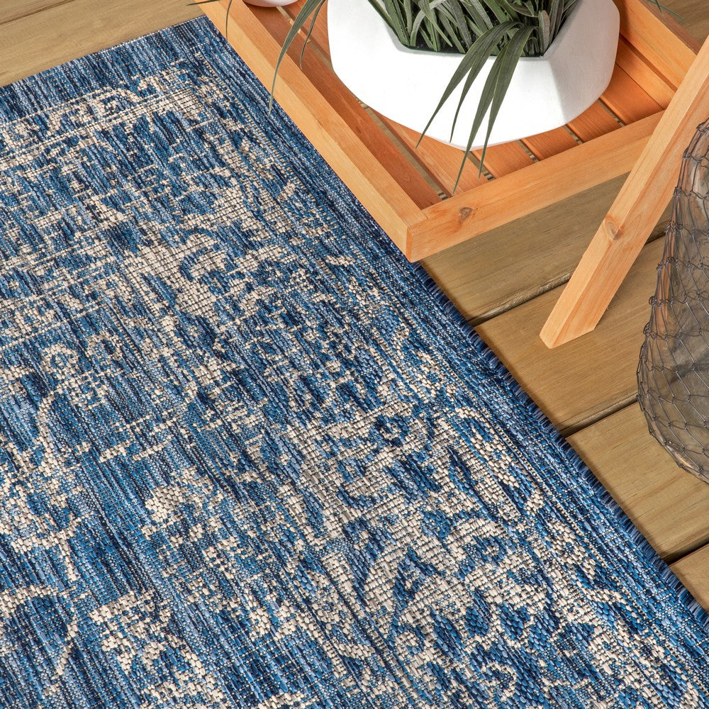 Hart Bohemian Textured Weave Floral Indoor/outdoor Area Rug
