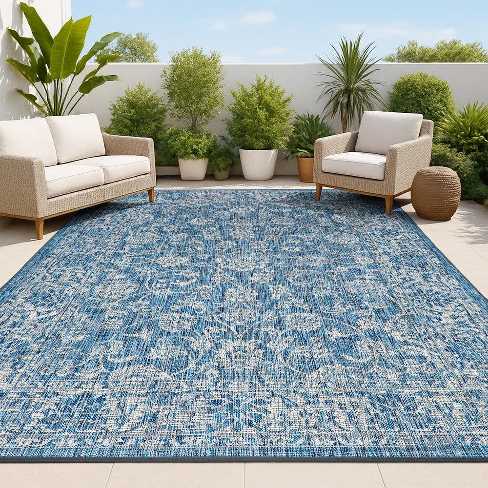 Hart Bohemian Textured Weave Floral Indoor/outdoor Area Rug
