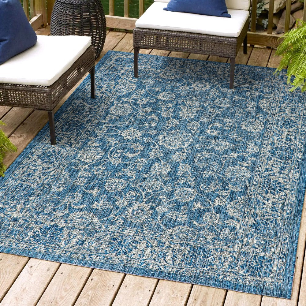 Hart Bohemian Textured Weave Floral Indoor/outdoor Area Rug