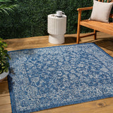 Hart Bohemian Textured Weave Floral Indoor/outdoor Square Rug