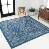 Hart Bohemian Textured Weave Floral Indoor/outdoor Square Rug