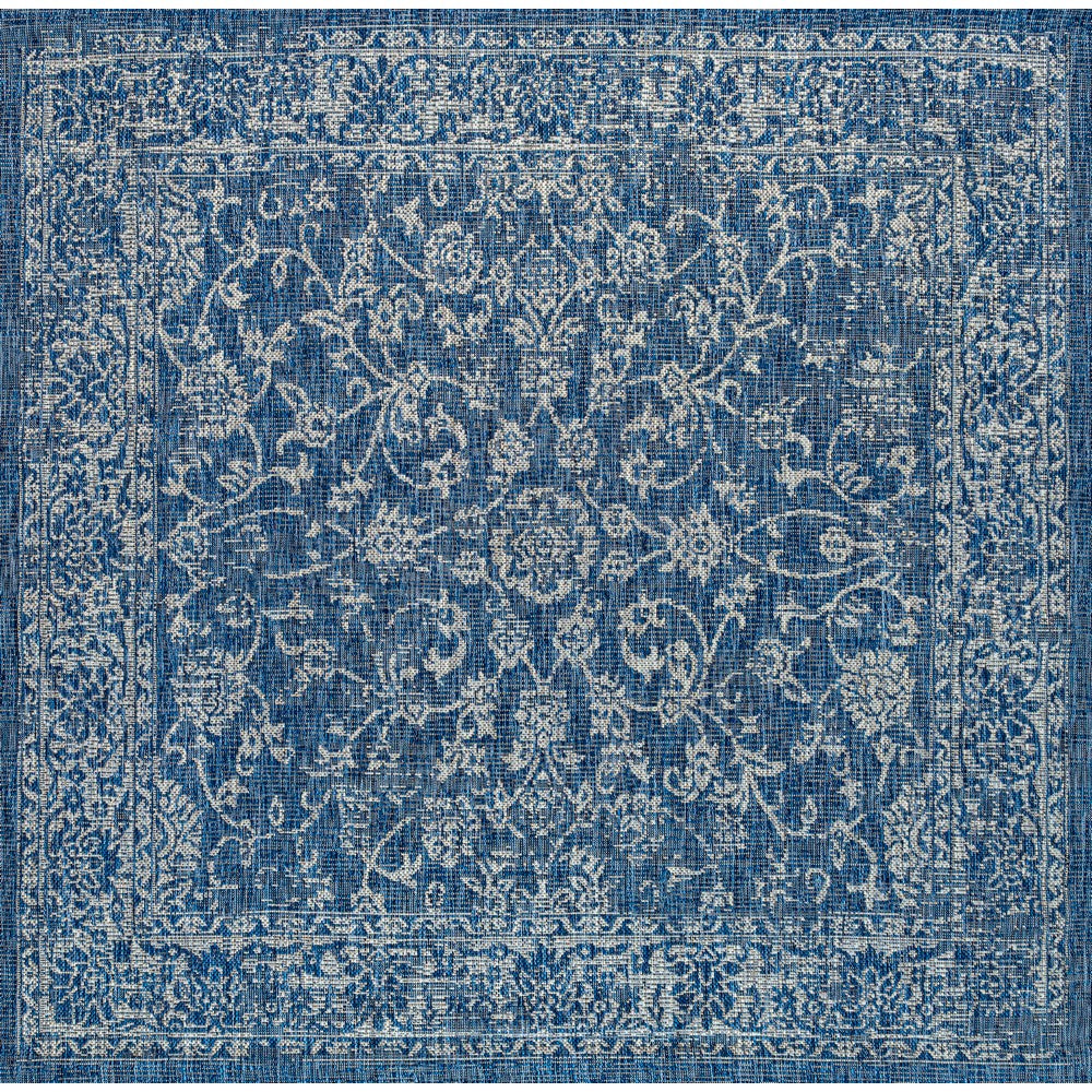 Hart Bohemian Textured Weave Floral Indoor/outdoor Square Rug