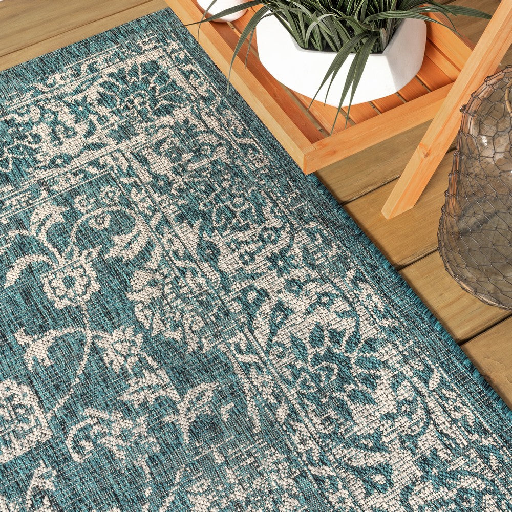 Hart Bohemian Textured Weave Floral Indoor/outdoor Area Rug