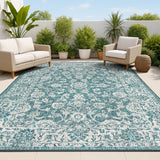 Hart Bohemian Textured Weave Floral Indoor/outdoor Area Rug
