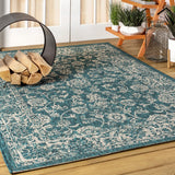 Hart Bohemian Textured Weave Floral Indoor/outdoor Area Rug