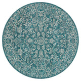 Hart Bohemian Textured Weave Floral Indoor/outdoor Round Rug