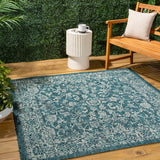 Hart Bohemian Textured Weave Floral Indoor/outdoor Square Rug