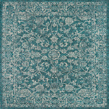 Hart Bohemian Textured Weave Floral Indoor/outdoor Square Rug