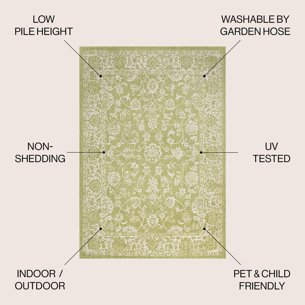 Hart Bohemian Textured Weave Floral Indoor/outdoor Area Rug