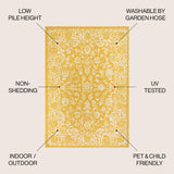 Hart Bohemian Textured Weave Floral Indoor/outdoor Area Rug