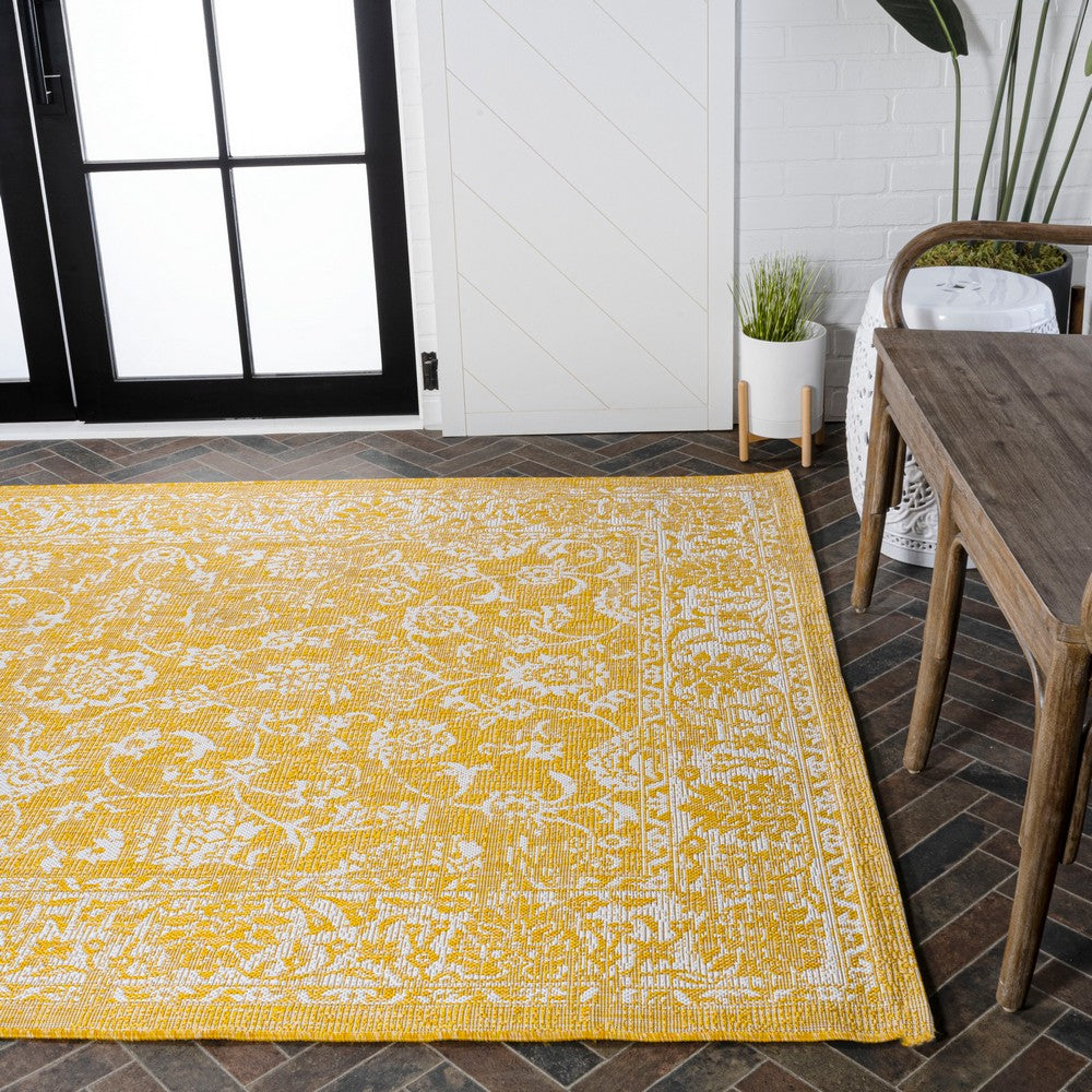 Hart Bohemian Textured Weave Floral Indoor/outdoor Area Rug
