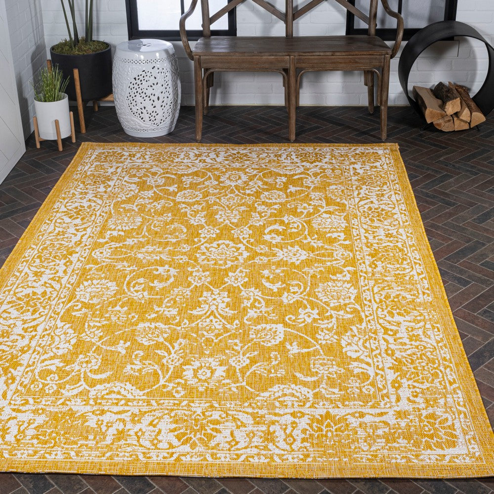 Hart Bohemian Textured Weave Floral Indoor/outdoor Area Rug