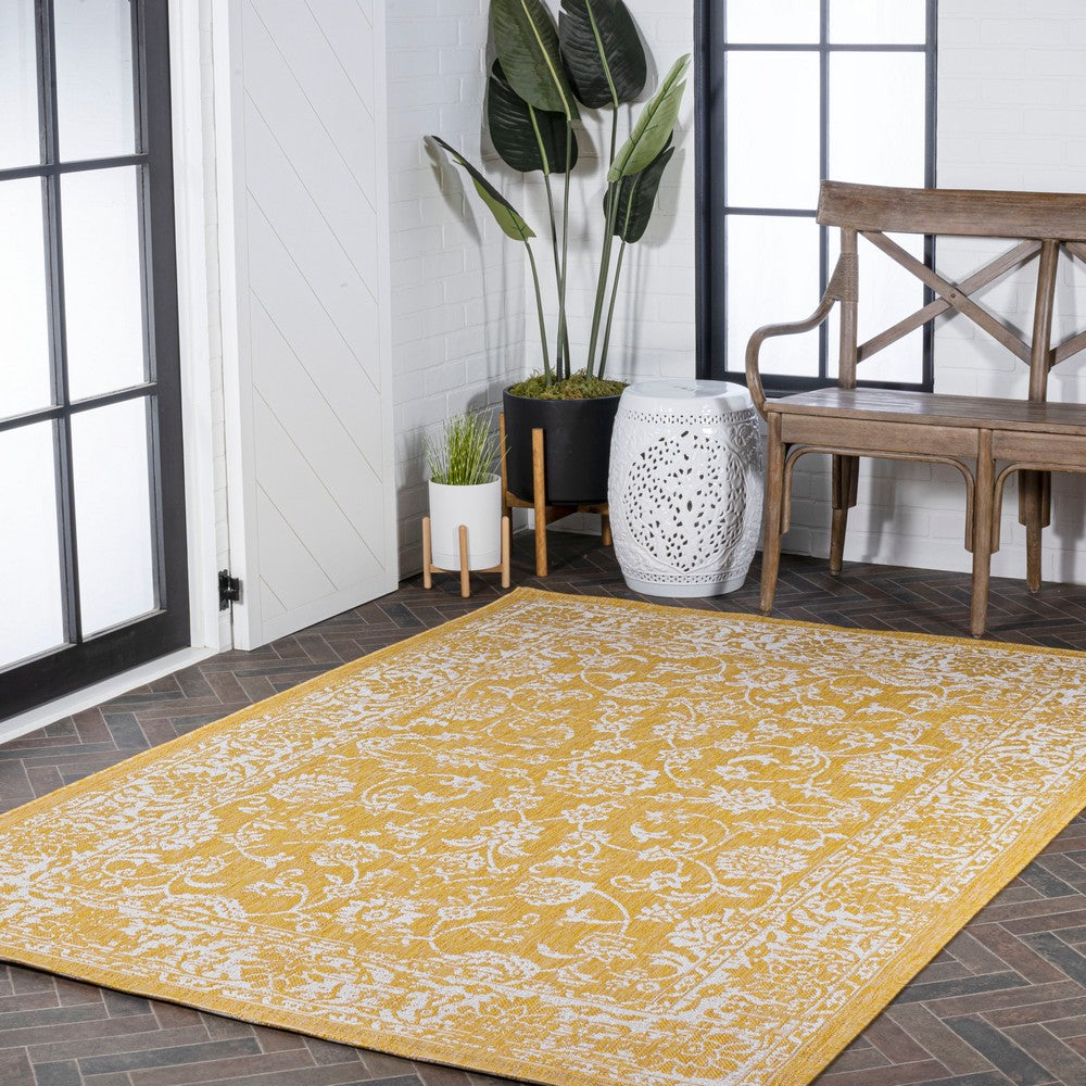 Hart Bohemian Textured Weave Floral Indoor/outdoor Area Rug