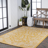 Hart Bohemian Textured Weave Floral Indoor/outdoor Area Rug