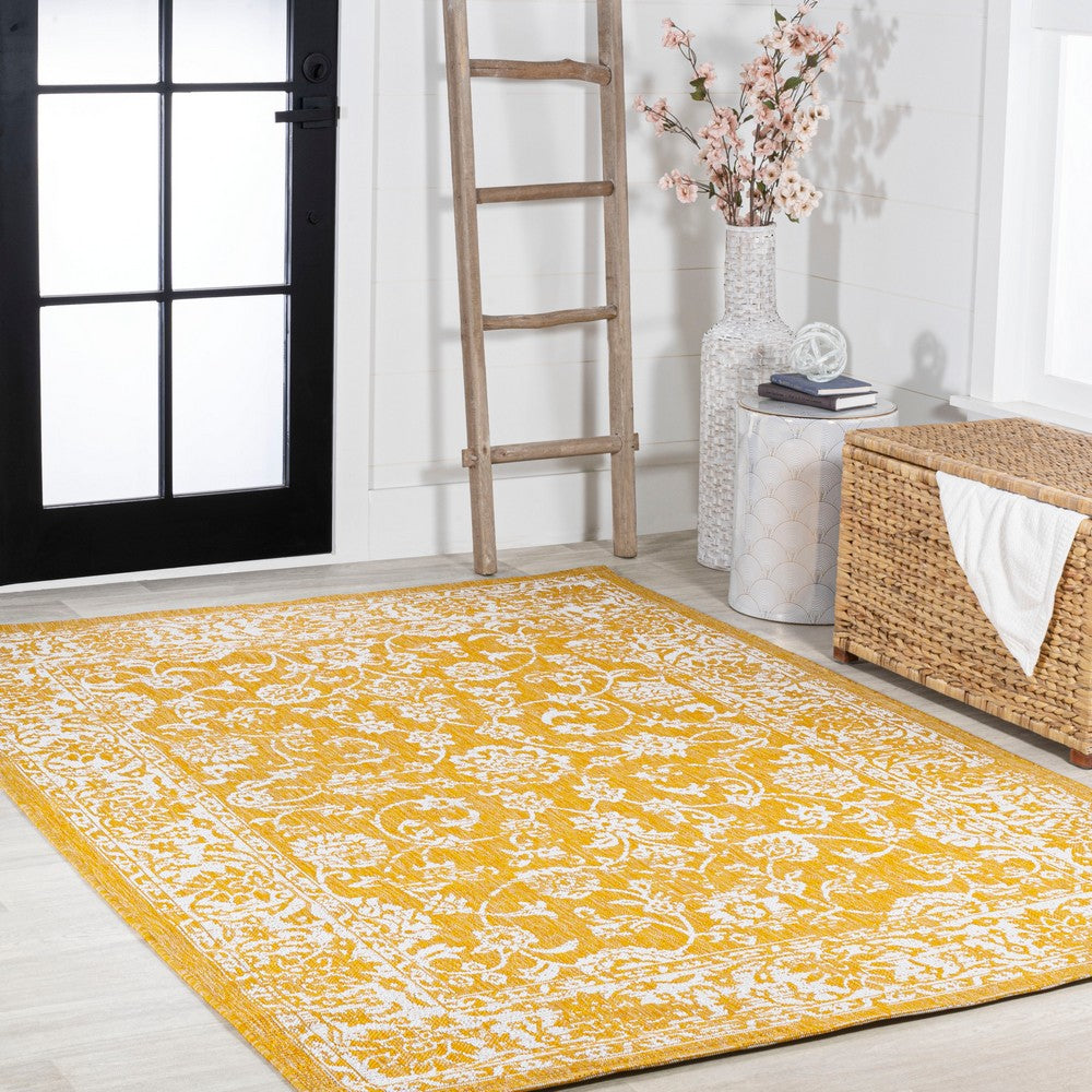 Hart Bohemian Textured Weave Floral Indoor/outdoor Area Rug