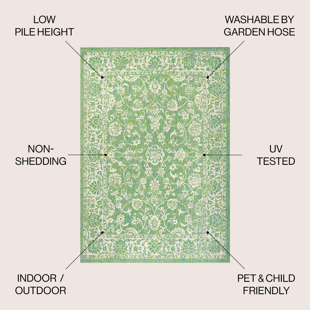 Hart Bohemian Textured Weave Floral Indoor/outdoor Area Rug