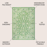 Hart Bohemian Textured Weave Floral Indoor/outdoor Area Rug