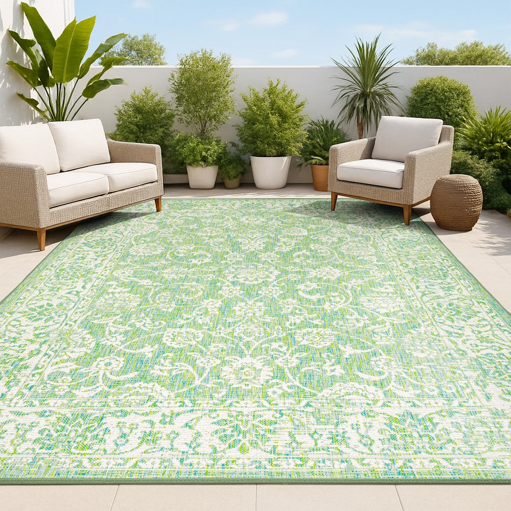 Hart Bohemian Textured Weave Floral Indoor/outdoor Area Rug