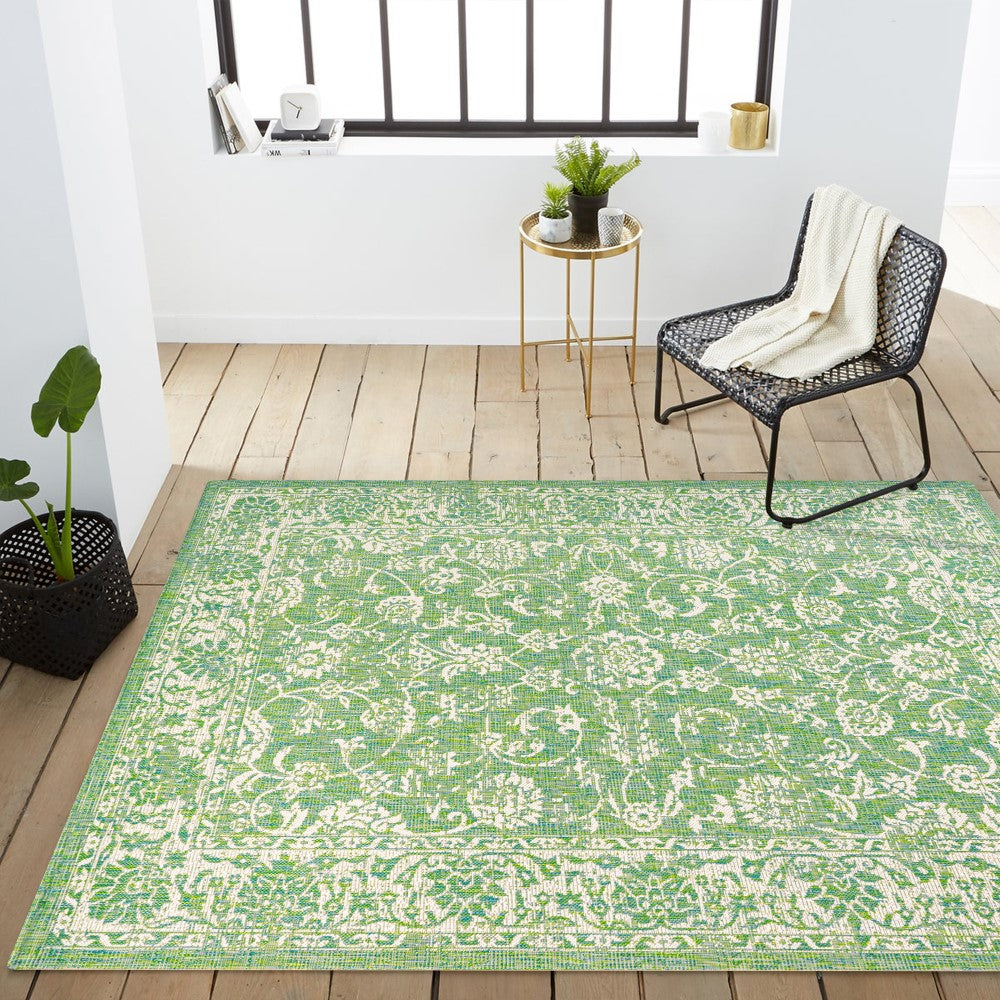 Hart Bohemian Textured Weave Floral Indoor/outdoor Area Rug