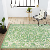 Hart Bohemian Textured Weave Floral Indoor/outdoor Area Rug
