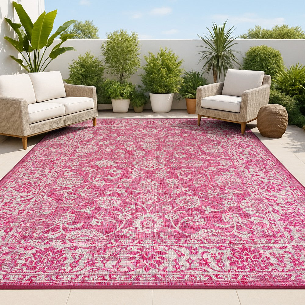 Hart Bohemian Textured Weave Floral Indoor/outdoor Area Rug