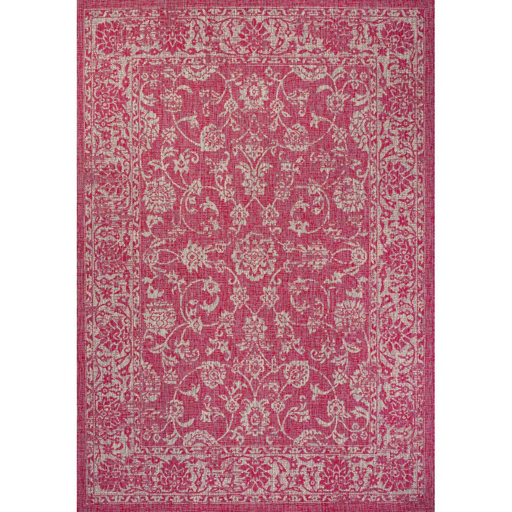 Hart Bohemian Textured Weave Floral Indoor/outdoor Area Rug