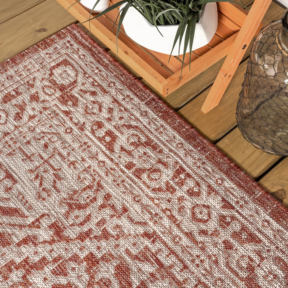 Luke Medallion Textured Weave Indoor/outdoor Area Rug