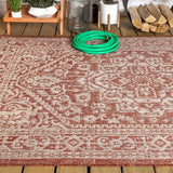 Luke Medallion Textured Weave Indoor/outdoor Area Rug