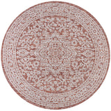 Luke Medallion Textured Weave Indoor/outdoor Round Rug