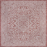 Luke Medallion Textured Weave Indoor/outdoor Square Rug