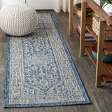 Luke Medallion Textured Weave Indoor/outdoor Runner Rug