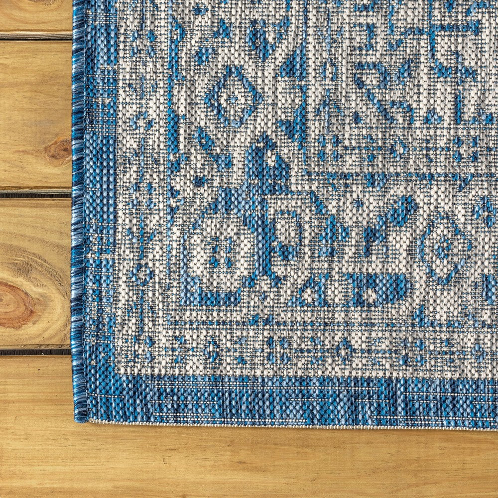 Luke Medallion Textured Weave Indoor/outdoor Area Rug