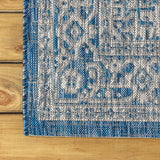 Luke Medallion Textured Weave Indoor/outdoor Runner Rug