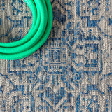 Luke Medallion Textured Weave Indoor/outdoor Runner Rug