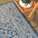 Luke Medallion Textured Weave Indoor/outdoor Area Rug