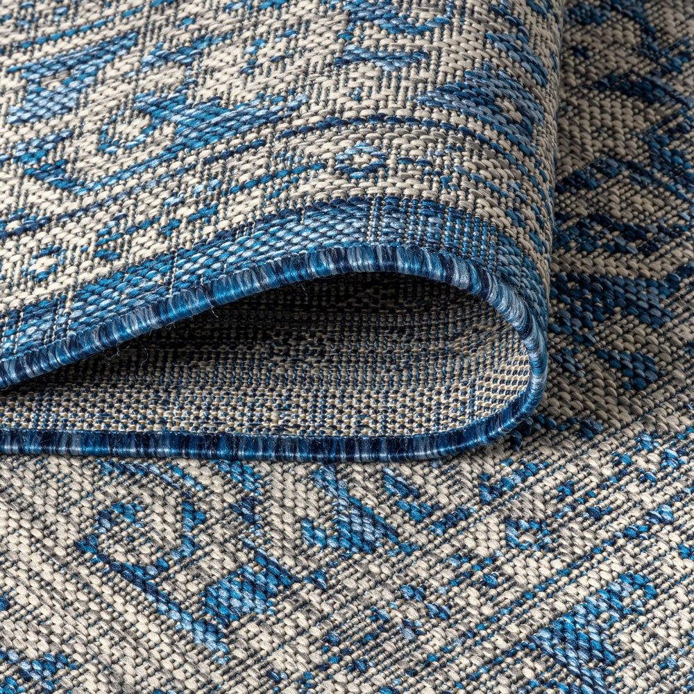 Luke Medallion Textured Weave Indoor/outdoor Area Rug
