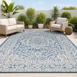 Luke Medallion Textured Weave Indoor/outdoor Area Rug