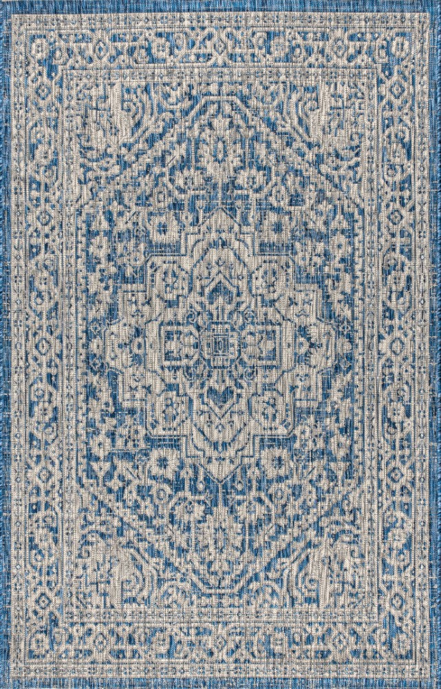 Luke Medallion Textured Weave Indoor/outdoor Area Rug
