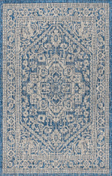Luke Medallion Textured Weave Indoor/outdoor Area Rug