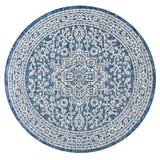 Luke Medallion Textured Weave Indoor/outdoor Round Rug