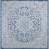 Luke Medallion Textured Weave Indoor/outdoor Square Rug