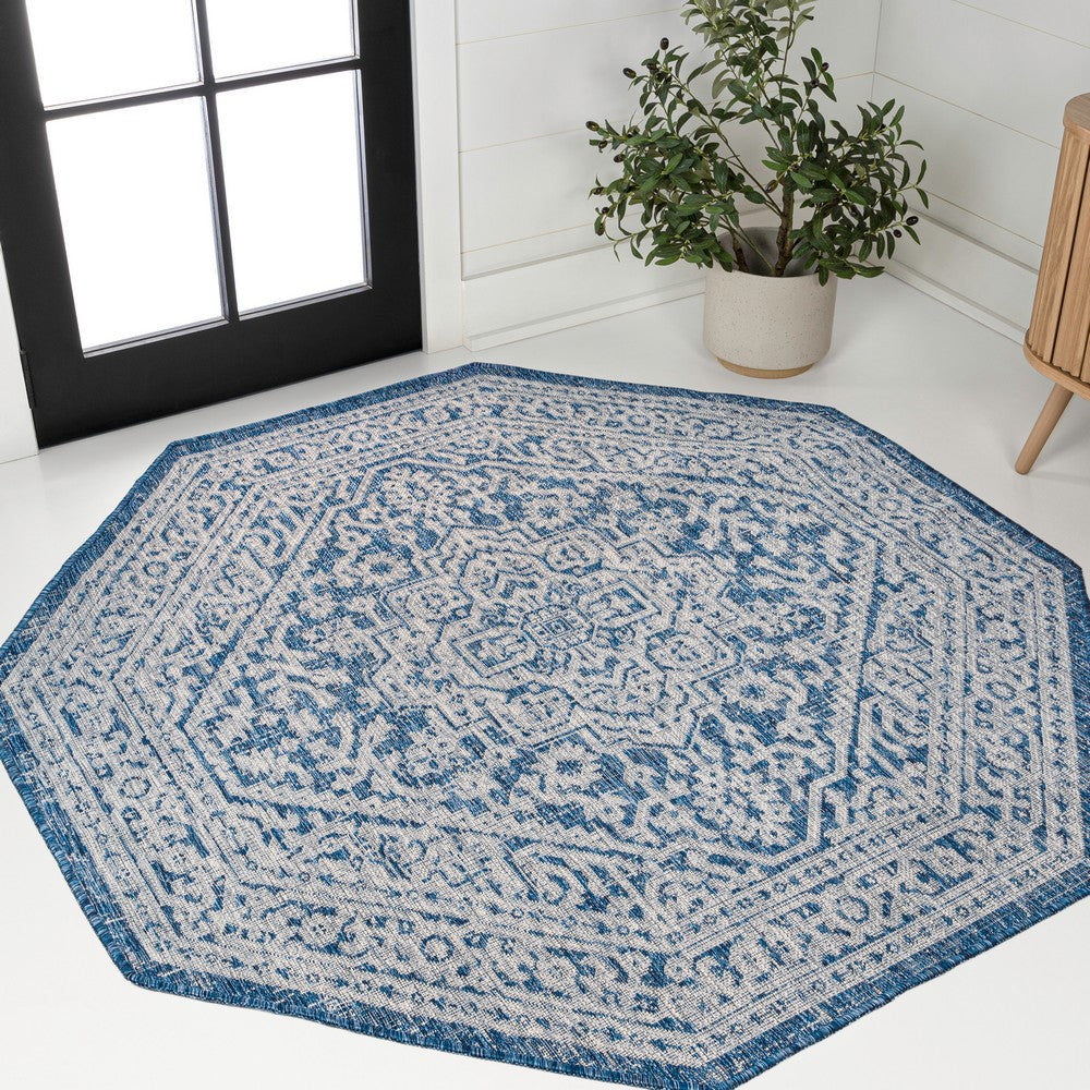Luke Medallion Textured Weave Indoor/outdoor Octagon Rug