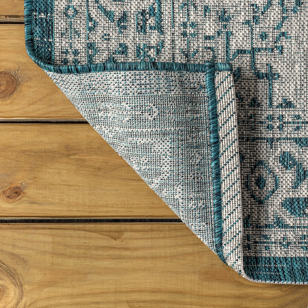 Luke Medallion Textured Weave Indoor/outdoor Runner Rug