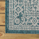 Luke Medallion Textured Weave Indoor/outdoor Runner Rug