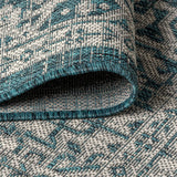 Luke Medallion Textured Weave Indoor/outdoor Runner Rug