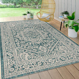 Luke Medallion Textured Weave Indoor/outdoor Area Rug