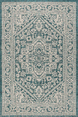 Luke Medallion Textured Weave Indoor/outdoor Area Rug