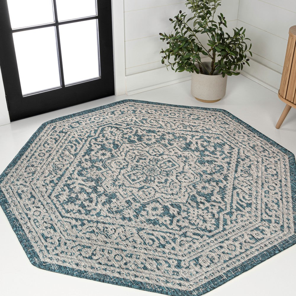 Luke Medallion Textured Weave Indoor/outdoor Octagon Rug